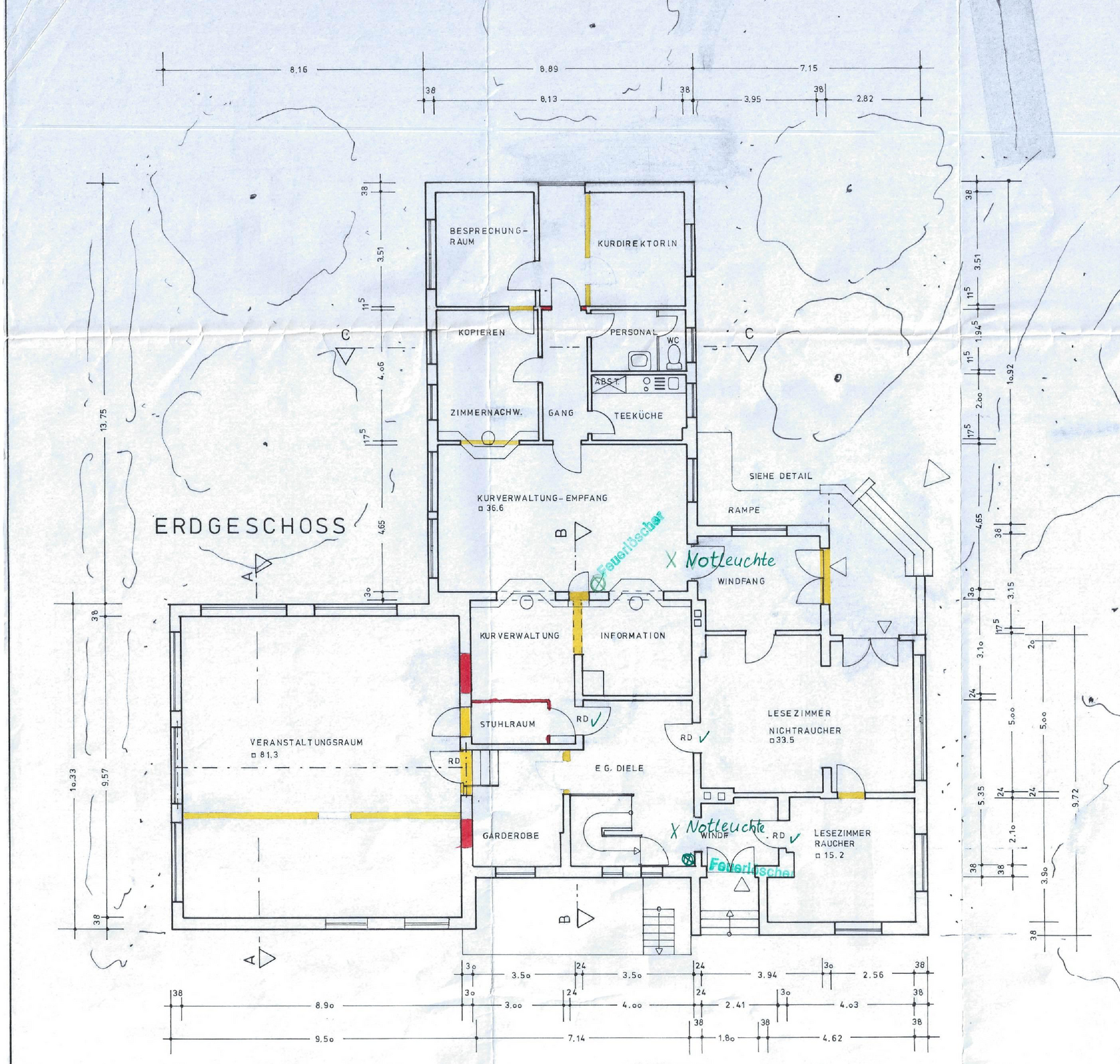 Bestandsgrundriss Erdgeschoss von 1987